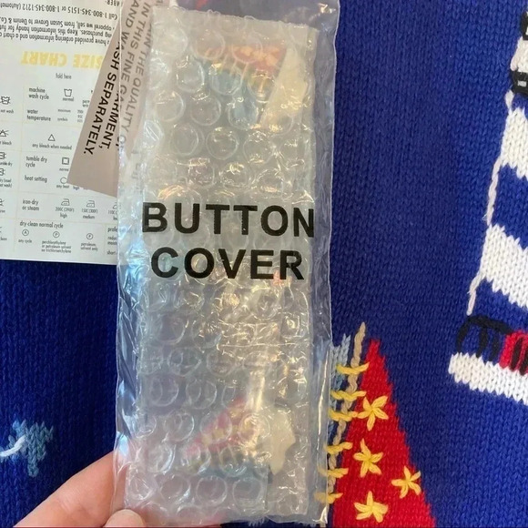 Vintage embroidered coastal  sweater ocean theme - Picture 7 of 9